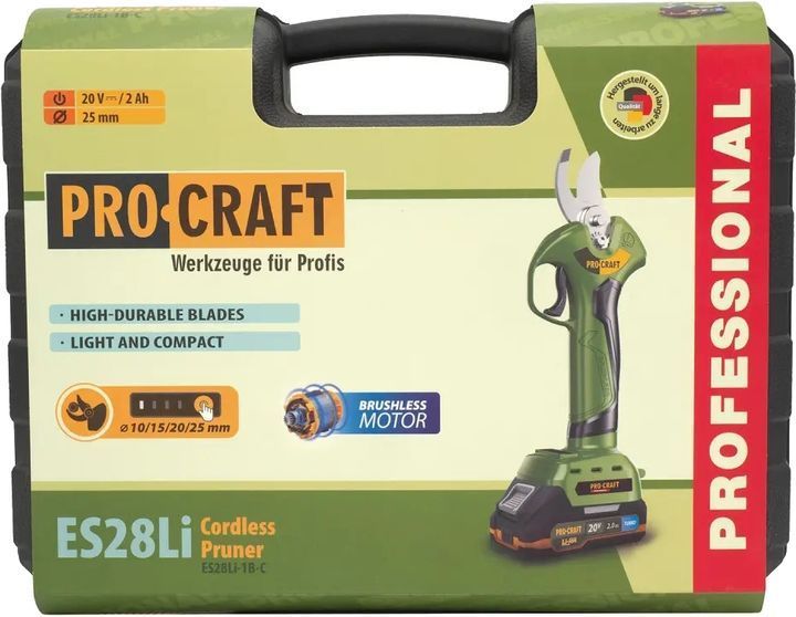 Акумуляторний секатор Procraft ES28Li (1 акб та зп) 030281 фото