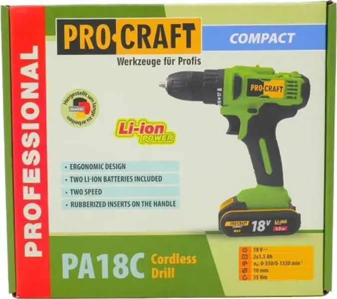 Шуруповерт Procraft PA18C COMPACT 114561342 фото